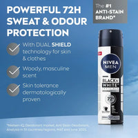 NIVEA MEN Black & White Invisible Original 72H Spray – 150 ml