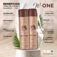 Floractive W One 3 in 1 – Acondicionador, Mascarilla y Crema de Peinar – 300 ml