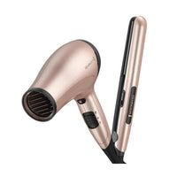REMINGTON COMBO DE PLANCHA + SECADORA + ROSE GOLD D3015-S1520