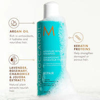 Moroccanoil Moisture Repair Shampoo – 250 ml Shampoo reparador e hidratante para cabello dañado o tratado químicamente