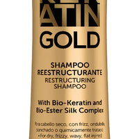 Keratin Gold Shampoo & Acondicionador Reestructurante 300 ml With Bio-Keratin & Bio-Ester Silk Complex