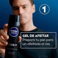 NIVEA MEN Deep Gel de Afeitar Clean Shave – 200 ml