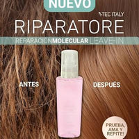 TEC ITALY Riparatore Tratamiento Reparador para Cabello Sobreprocesado – 125 ml Tratamiento intensivo para reparar y fortalecer el cabello extremadamente dañado