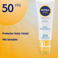 NIVEA Sun Protector Solar Facial Piel Sensible FPS 50 – 50 ml