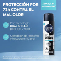 NIVEA MEN Black & White Invisible Fresh 72H Spray – 150 ml