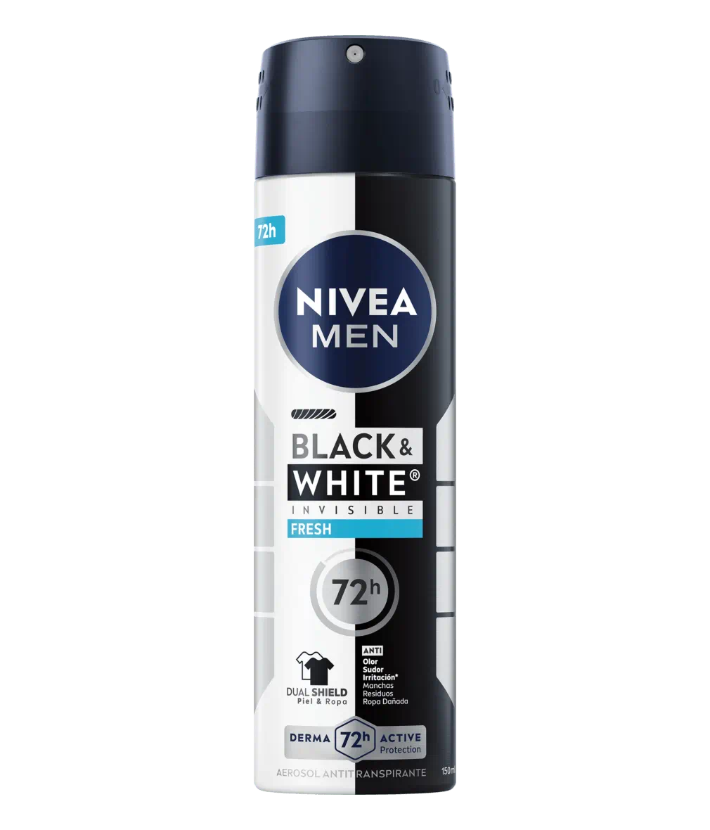 NIVEA MEN Black & White Invisible Fresh 72H Spray – 150 ml