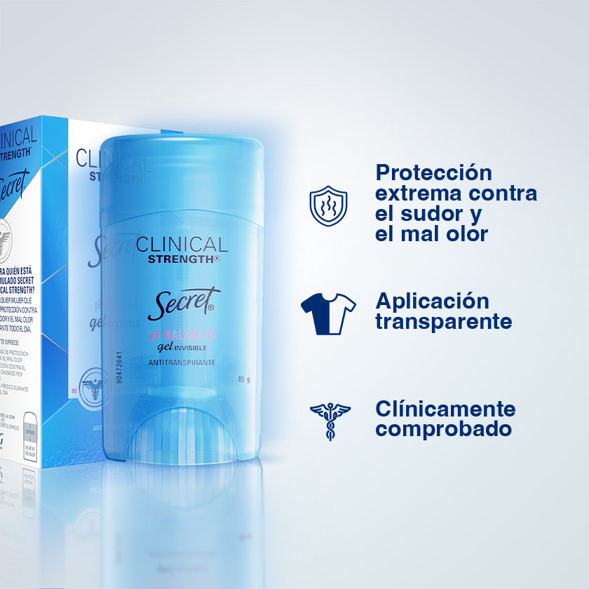 Secret Clinical Strength pH Balanced Invisible Gel – 45 g