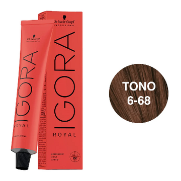 Igora Royal Tono 6-68 Rubio Oscuro Chocolate Rojo 60mL