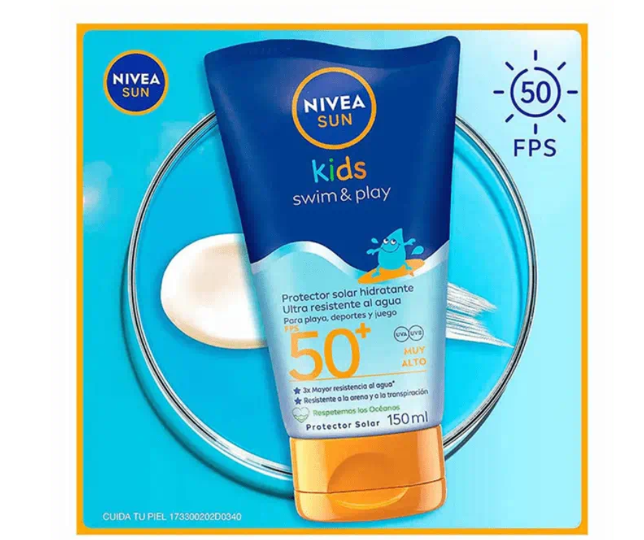 Nivea Bloqueador Solar para Niños Swim & Play(FPS 50) 150 ml