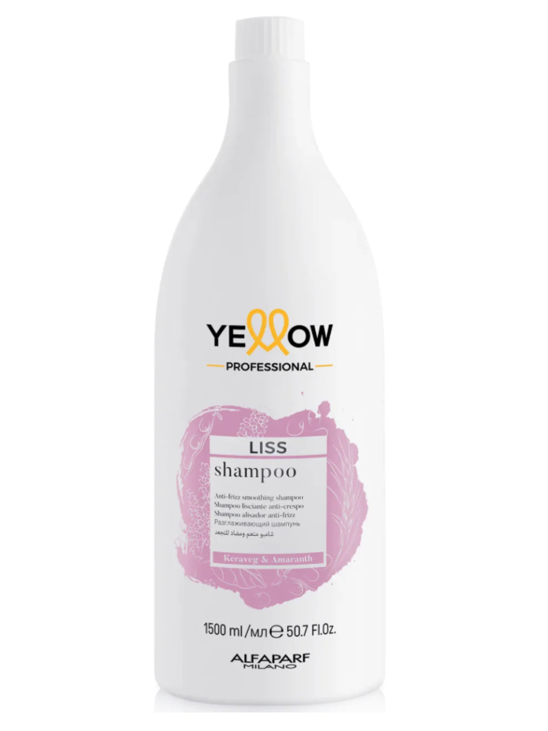 Yellow Professional Liss Shampoo – 1500 ml | Shampoo Suavizante Anti-Frizz