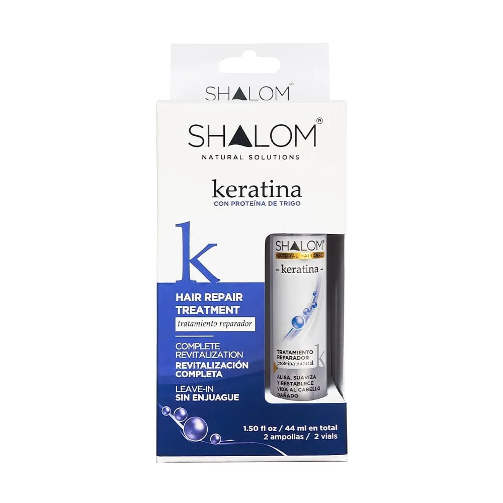 Tratamiento Keratina Shalom Ampolla – 2 Pack | Reparación y Brillo Intensivo