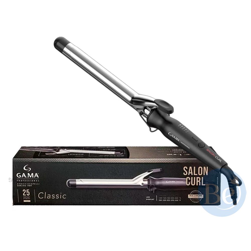 GAMA Professional Salon Curl Classic 25 mm  Rizador profesional para ondas y rizos clásicos con acabado tipo salón