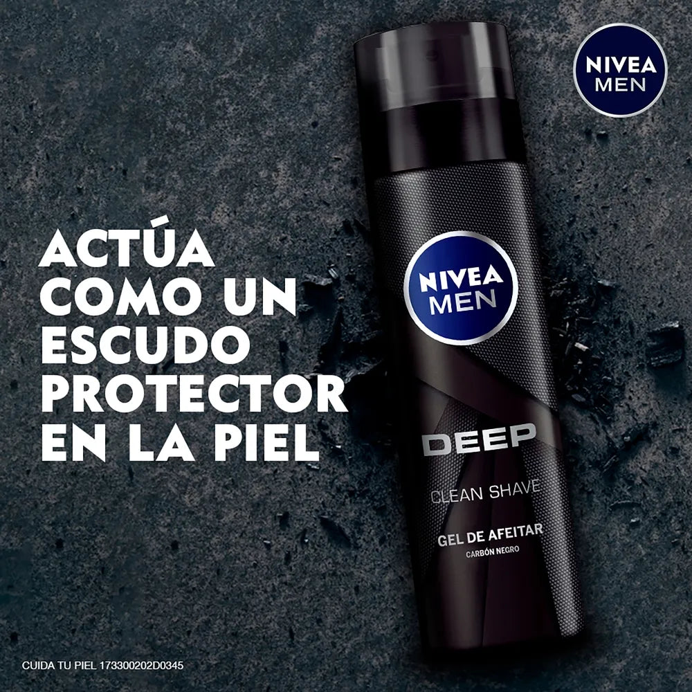 NIVEA MEN Deep Gel de Afeitar Clean Shave – 200 ml