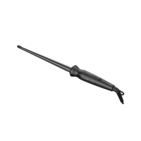 GAMA Professional Salon Curl Conic Silk Chrome Titanium – Rizador Profesional con LED Display  Rizos definidos, brillantes y de larga duración