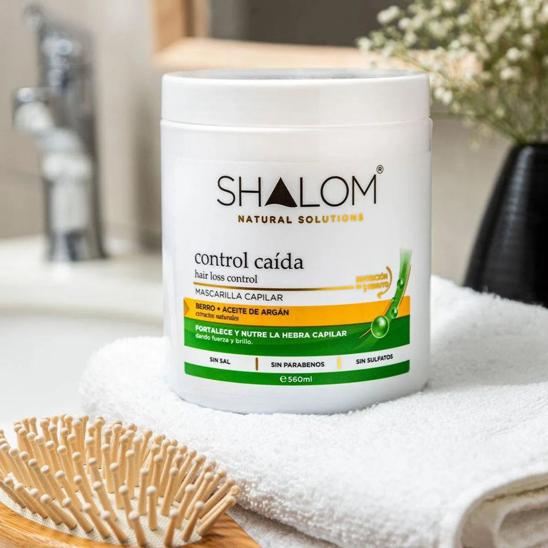 Shalom Tratamiento Control Caída Berro + Argán | Fortalecimiento y Nutrición Capilar