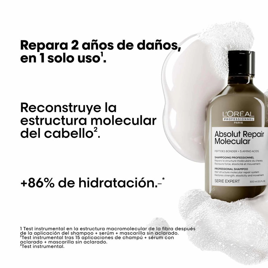 [Absolut Repair Molecular] Champú reparador molecular sin sulfatos para cabello dañado.
