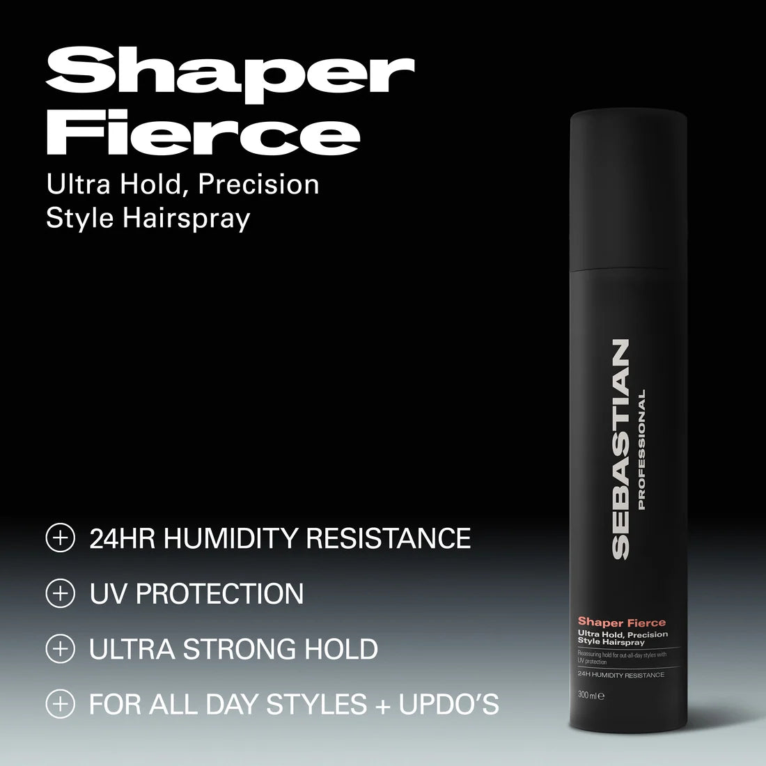 SEBASTIAN PROFESSIONAL SHAPER FIERCE MAX HOLD & MOLD STYLING SPRAY – 300 ml