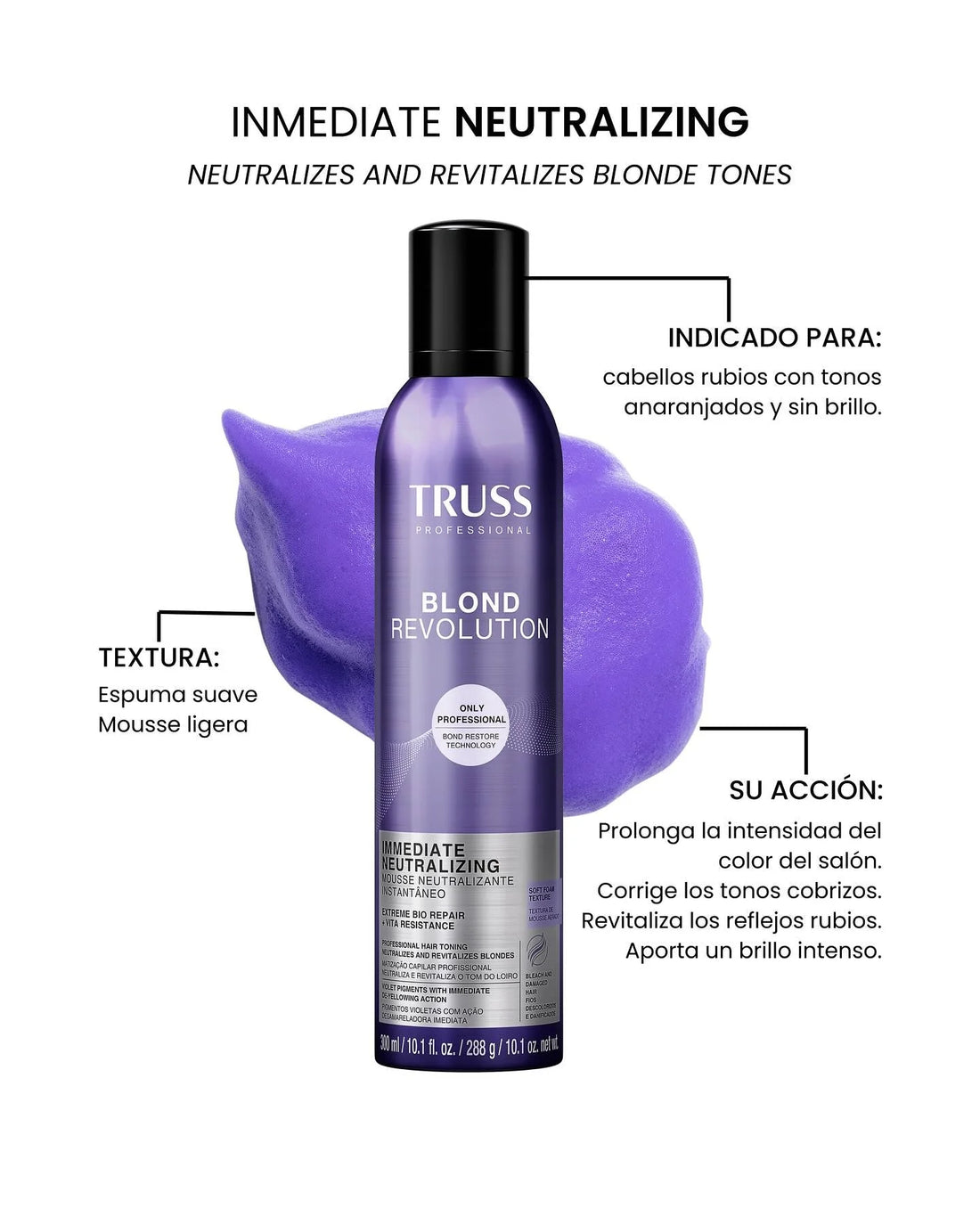 TRUSS Blond Revolution Immediate Neutralizing Mousse – 300 ml