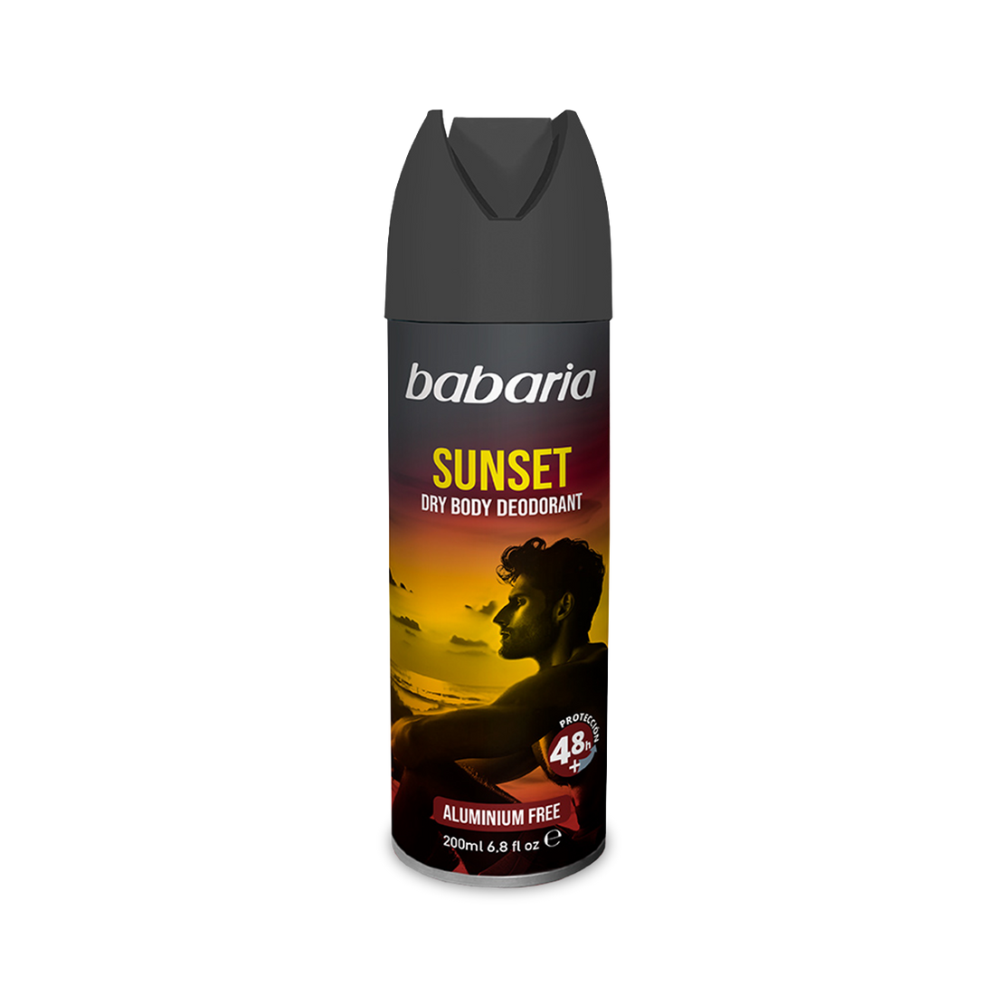 Babaria Sunset Dry Body Deodorant – 200 ml  Desodorante corporal en spray con efecto seco y agradable fragancia