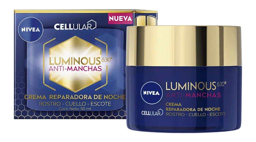 NIVEA Luminous 630 Anti-Manchas Crema Reparadora de Noche 50 ml (Rostro, Cuello y Escote)