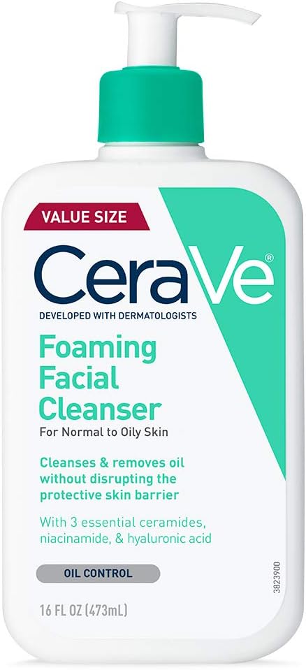 CeraVe Foaming Cleanser for Normal to Oily Skin – 473 ml