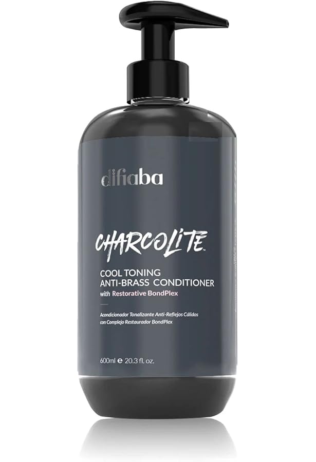 DIFIABA CHARCOLITE COOL TONING ANTI-BRASS CONDITIONER WITH RESTORATIVE BONDPLEX 600ml