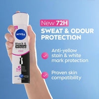 NIVEA Black & White Invisible Clear Derma 72H Active – 150 ml