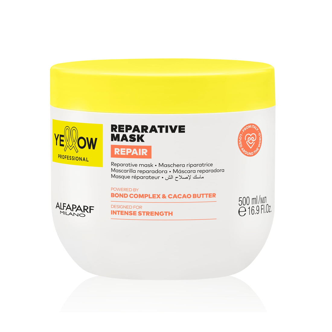 Alfaparf Milano Yellow Professional Reparative Mask – 500 ml | Mascarilla Reparadora Intensiva