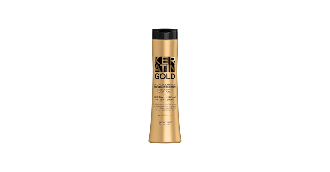 Keratin Gold Shampoo & Acondicionador Reestructurante – 300 ml