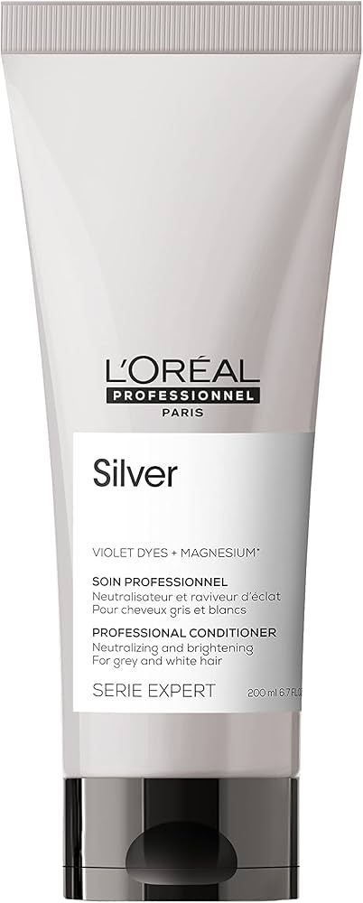 L’Oréal Professionnel Silver Violet Dyes + Magnesium Conditioner  Acondicionador matizador para cabellos rubios, grises y blancos