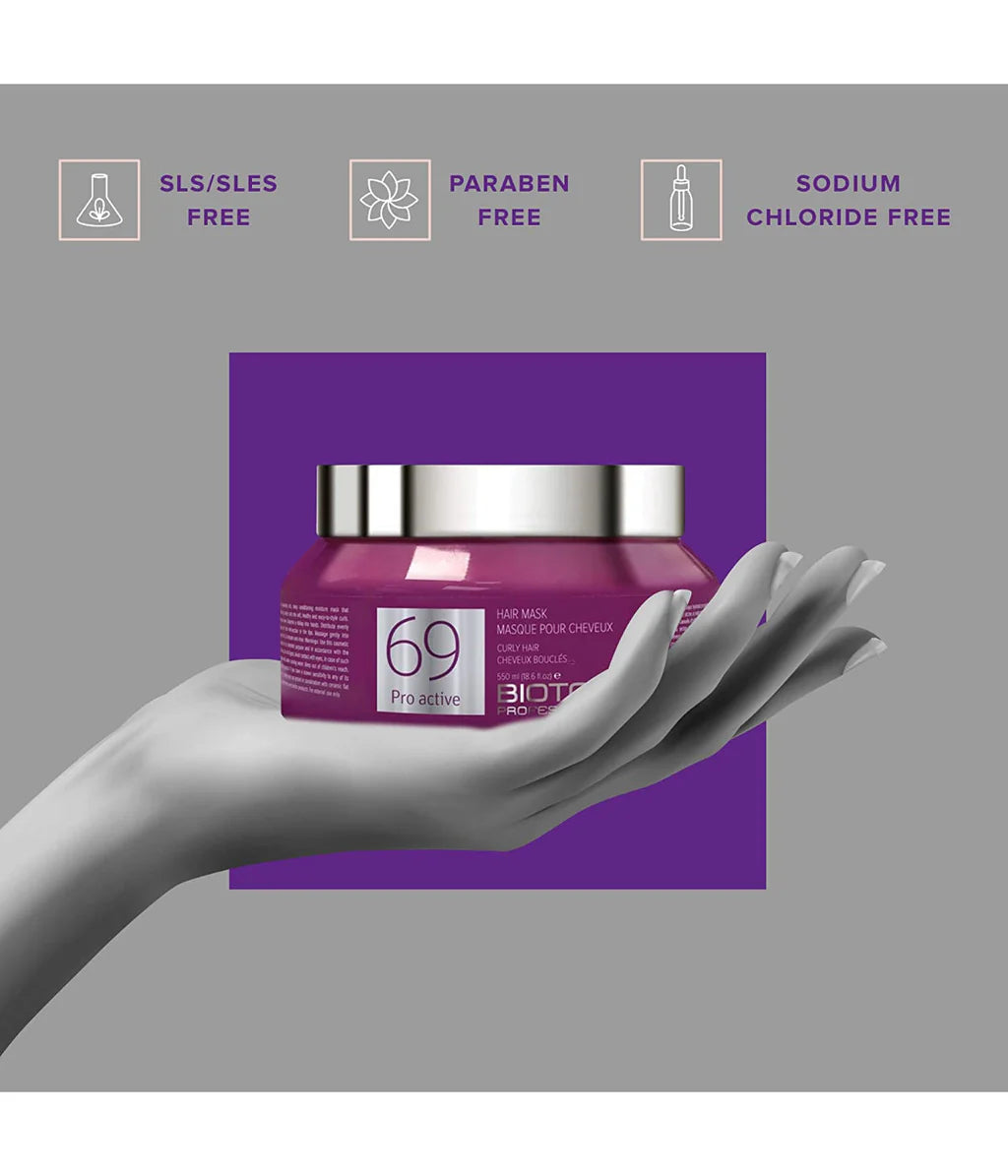 BIOTOP 69 Hair Mask Curly Hair 550 ml – Hidratación y Definición Intensiva