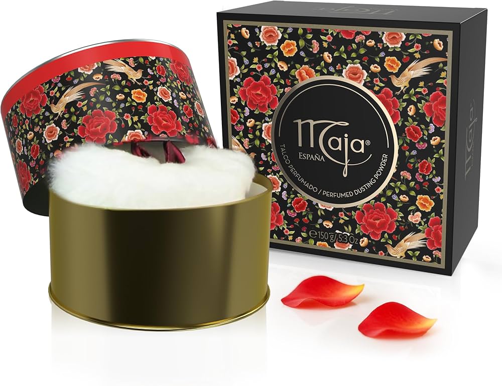Maja España Talco Perfumado – 150 g  Suavidad, frescura y aroma clásico español