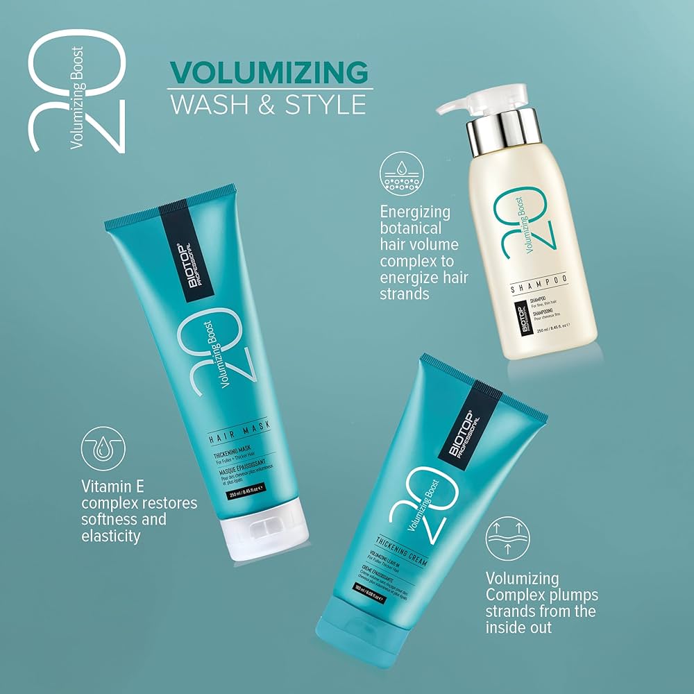Biotop 20 Hair Mask Volumizing Boost 250 ml – Mascarilla Voluminizadora Profesional