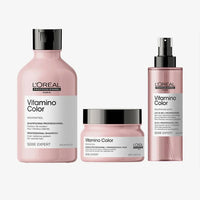 Kit L'Oréal Professionnel Vitamino Color – Shampoo + Mascarilla + Spray  Rutina profesional para proteger, hidratar y prolongar el color del cabello