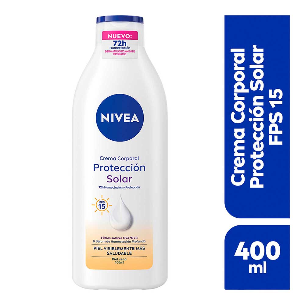 NIVEA Crema Corporal Protección Solar 72H FPS 15 – 400 ml