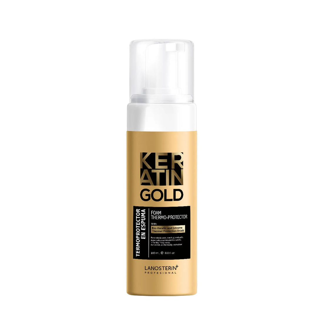 Keratin Gold Termoprotector en Espuma – 180 ml
