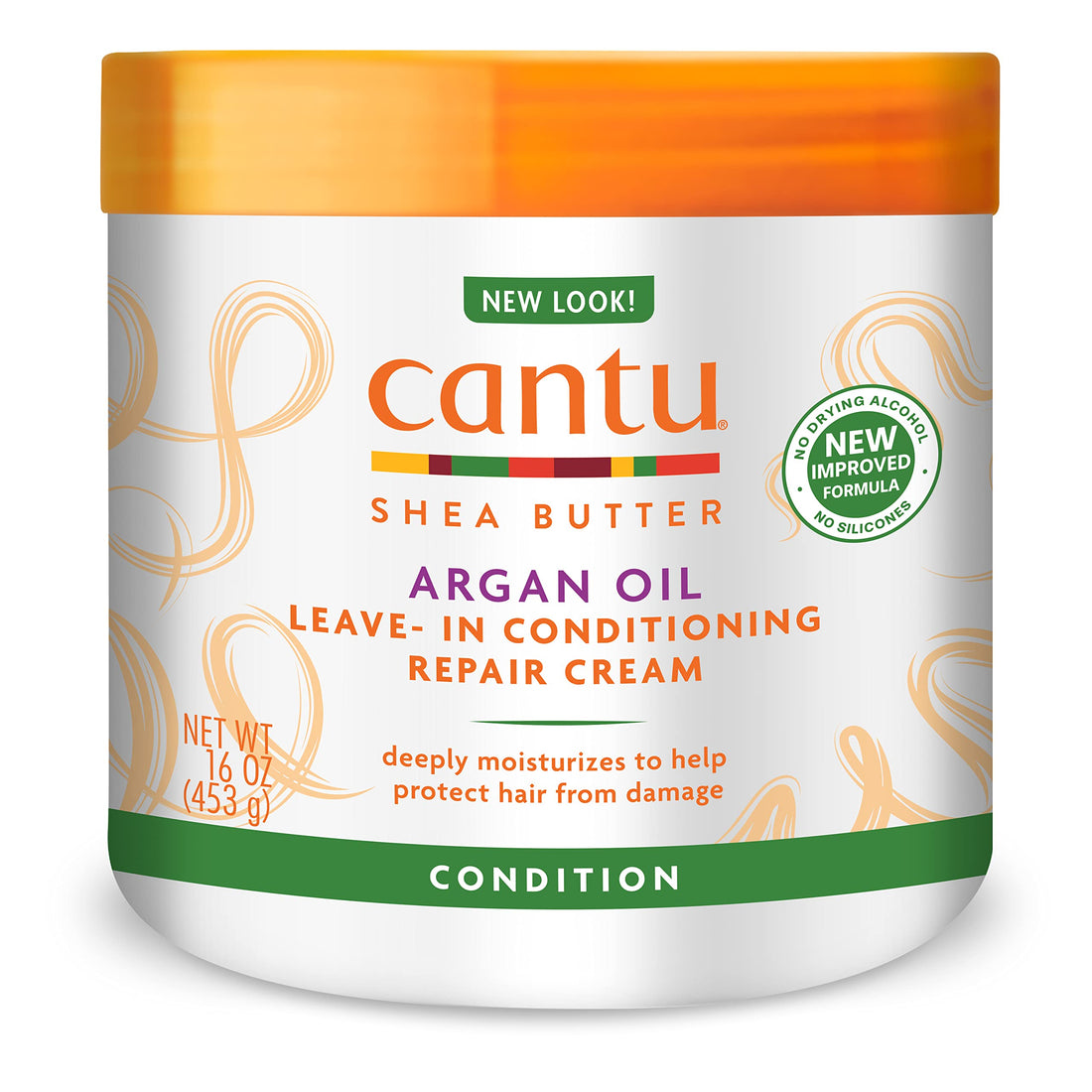 Cantu Argan Oil Leave in Conditioning Repair Cream, 16 Ounce - Tamaño 16 Ounce (Pack of 1)