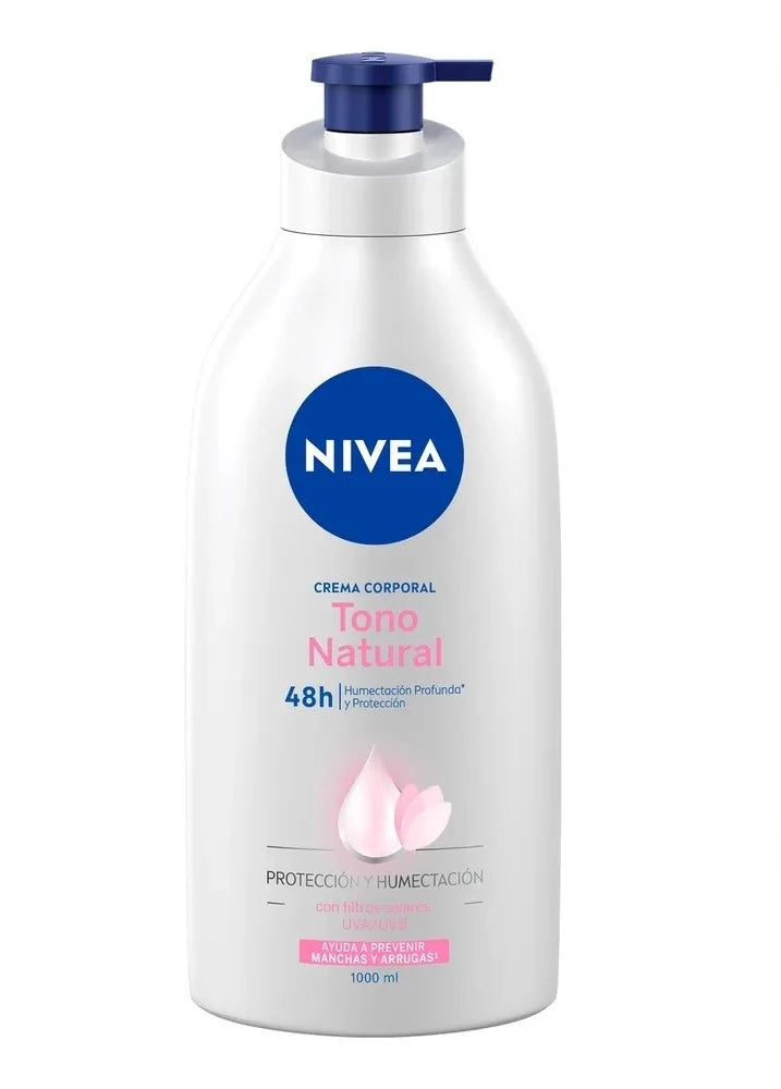 NIVEA Crema Corporal Tono Natural 48H – 400 ml y 1000 ml