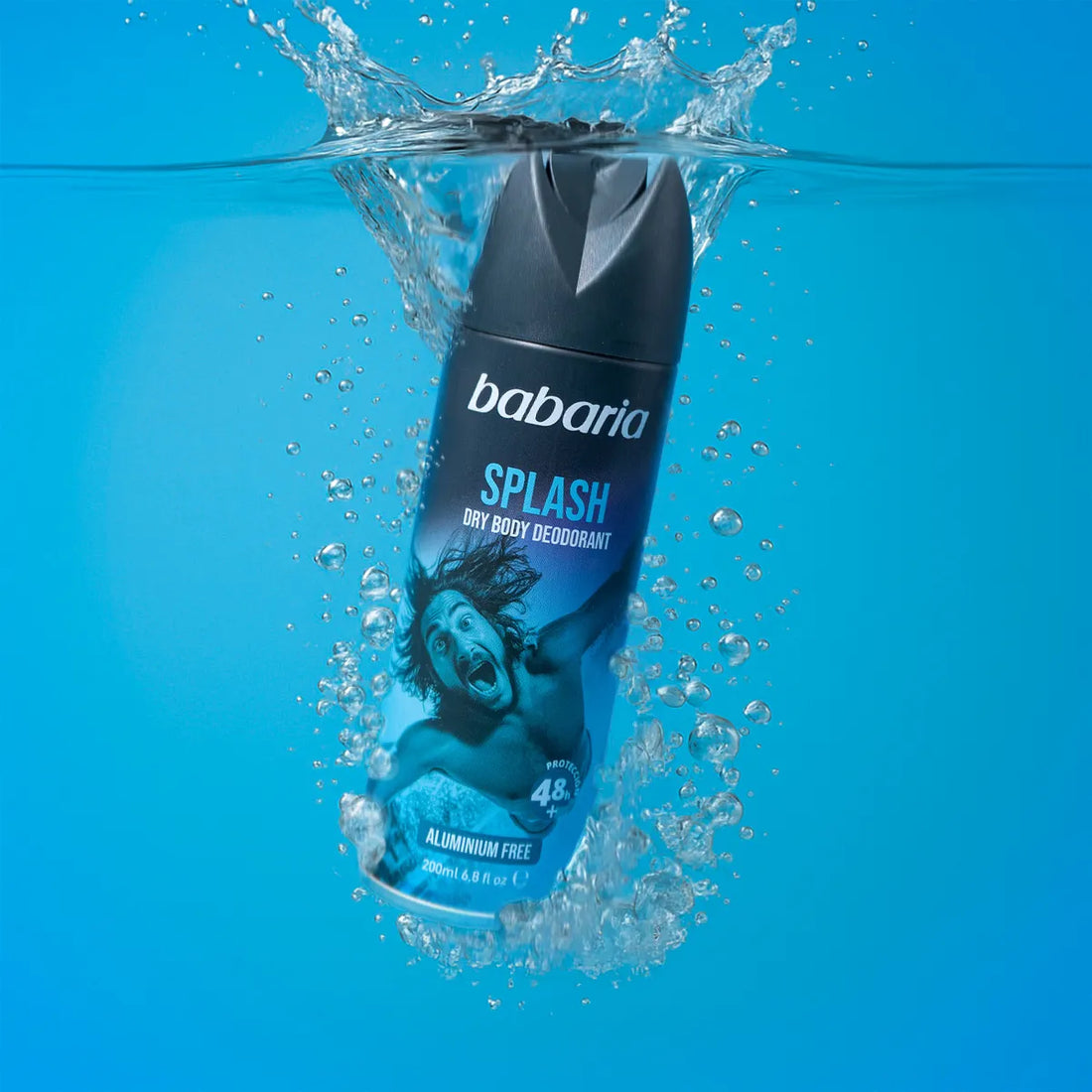 Babaria Splash Dry Body Deodorant – 200 ml  Desodorante corporal en spray para frescura, protección y sensación seca