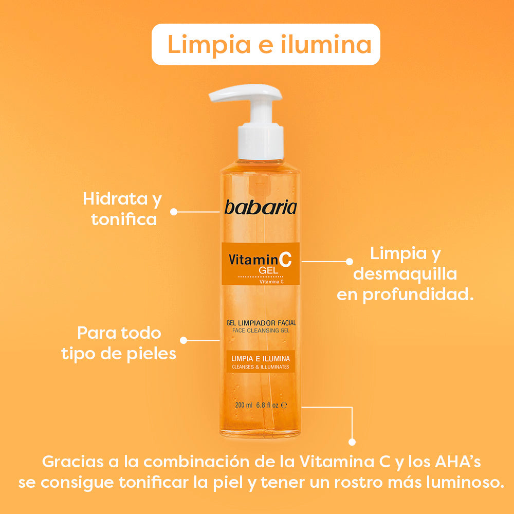 Babaria Vitamina C Gel Limpiador Facial – 200 ml