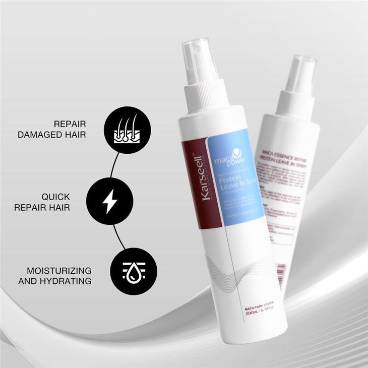 Karseell Protein Leave-In Spray – 200 ml  Spray reparador sin enjuague para hidratación, protección y anti-frizz