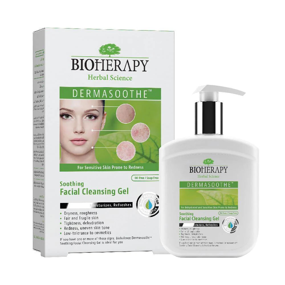 Bioherapy DermaSoothe Gel Limpiador Facial Calmante – 250 ml | Limpieza Suave para Piel Sensible