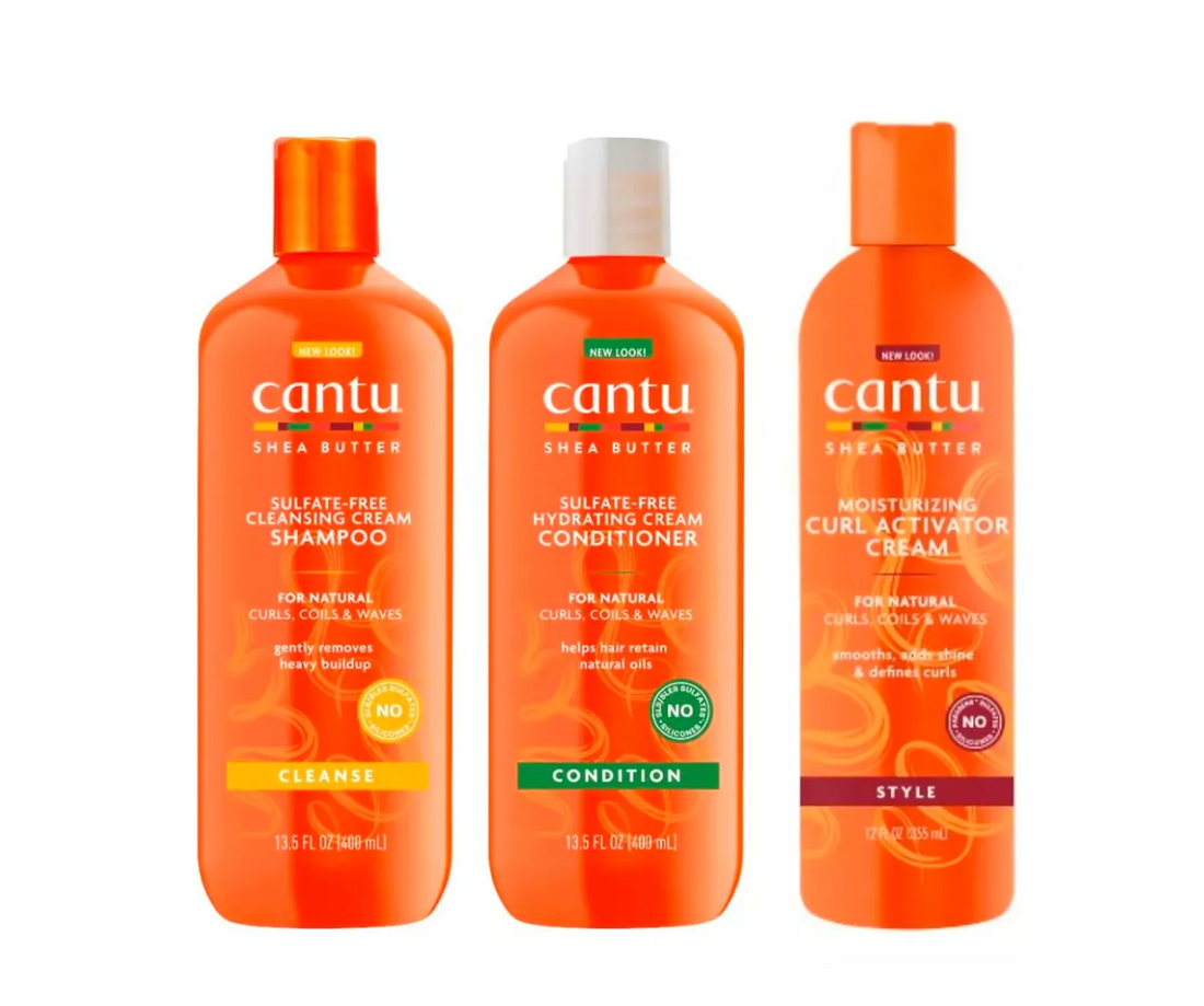 CANTU Kit Shea Butter – Shampoo + Acondicionador + Activador de Rizos