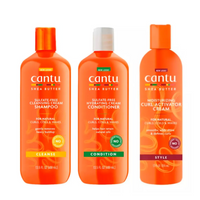 CANTU Kit Shea Butter – Shampoo + Acondicionador + Activador de Rizos