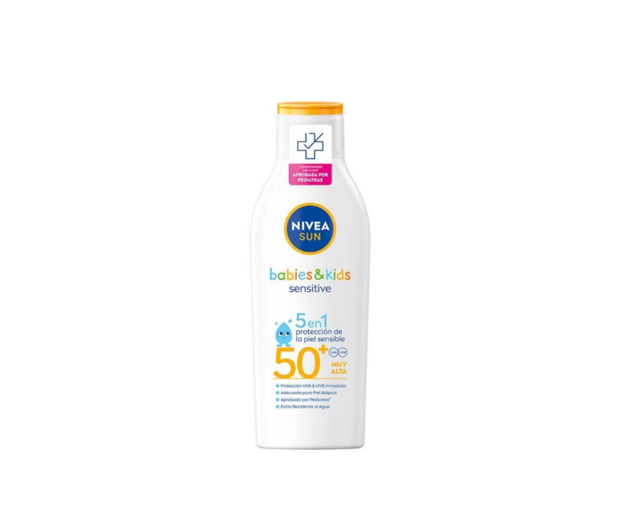 Protector Solar 5 en 1 Babies & Kids Piel Sensible Loción Solar FPS50 Nivea