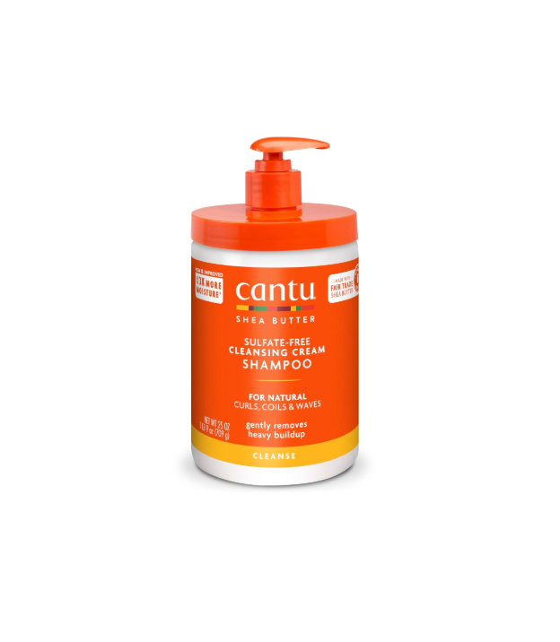 Cantu Sulfate-Free Cleansing Cream Shampoo with Shea Butter for Natural Hair, 25 fl oz