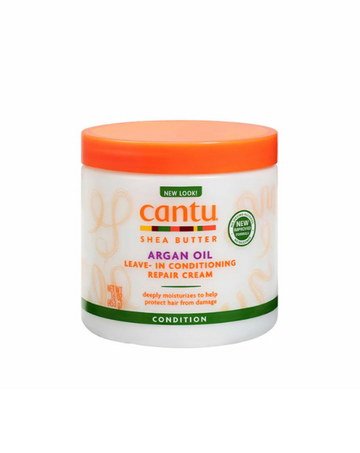 Cantu Argan Oil Leave in Conditioning Repair Cream, 16 Ounce - Tamaño 16 Ounce (Pack of 1)