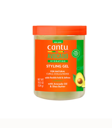 Cantu, Gel hidratante de aguacate, Sin alcohol, 524 g (18,5 oz)