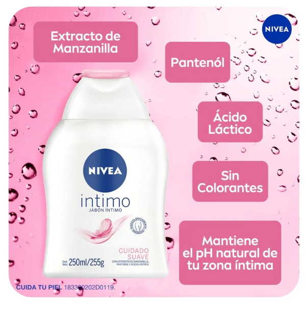 Jabón Íntimo Nivea Cuidado Suave -250 ml
