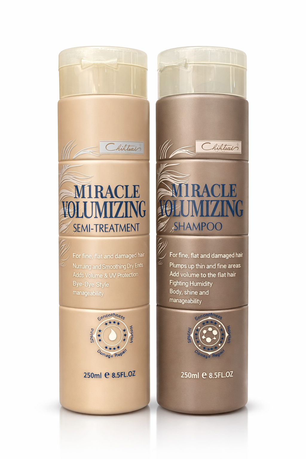 CHIHTSAI Miracle Volumizing Shampoo + Acondicionador – 250 ml | Voluminizador Profesional